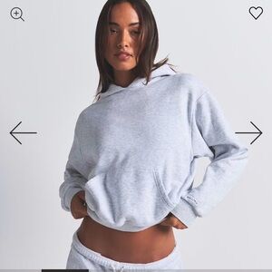 SKIMS Heather Gray Classic Cotton  Hoodie! Size Small